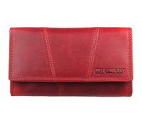 Hill Burry Damen Geldbörse Portemonnaie echt naturgegerbt Leder | Reißverschluss | praktisches Kleingeldfach | Brieftasche | Geldbeutel | Wallet | RFID Schutz Green