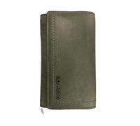 Hill Burry Damen Geldbörse Portemonnaie echt naturgegerbt Leder | viel Stauraum | Scheinfach | Münzfach| Brieftasche | Geldbeutel | Wallet | RFID Schutz Brown