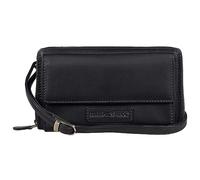 Hill Burry Echtleder Handy Portemonnaie Rinara I Geldbörse | Umhängetasche | Handy Wallet hochwertigem naturgegerbtem Leder | RFID Schutz Black