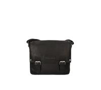 Hill Burry Umhängetasche für Herren aus echtem Leder Made in Italy 30 x 26 x 10 cm ART-4091W-HILB-PARENT, Schwarz