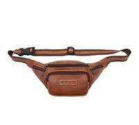 Hill Burry Umhängetasche - Unisex | Echtes Leder | Robuste Verarbeitung und hervorragendes Handling | Professionelle Bauchtasche | DREI Fächer 3044 Brown