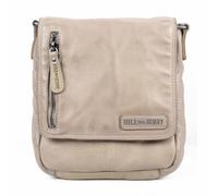 Hill Burry • Unisex Umhängetasche aus Leder HB6212 (Beige)