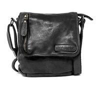 Hill Burry • Unisex Umhängetasche aus Leder HB6212 (Schwarz)