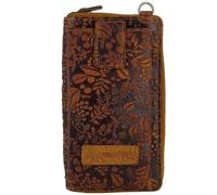 Hill Burry XXL Grosse Geldbörse Portemonnaie Portmonee mit Handyfach Handytasche Leder Frauen Damen Langbörse RFID Schutz Geldbeutel Tasche Frauen braun