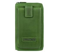 Hill Burry ZAKATTE Damengeldbörse aus Leder mit RFID-Schutz Portemonnaie Handytasche Geldbörse HB-3671 (Grün)