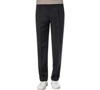 HILTL Bundfaltenhose Herren Regular Fit Schurwolle schwarz, 33