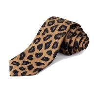 HilyBony Klassische Krawatte mit Leopardenmuster für Herren - Weiche, modische Krawatte mit Gepardenmuster für Business, Hochzeit und Party