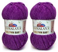 Himalaya 80358 Strickgarn, Delfin-Baby-Garn, 2 Knäuel, 260 m, 2 x 100 g, super sperriges Babydeckengarn