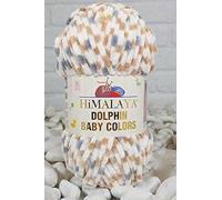 Himalaya Delphin Baby Colors (5er-Pack), 5 x 100 g, super sperriges Himalaya-Garn, Deckengarn, Samtgarn, Strickgarn, Amigurumi-Garn (80416)