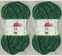 Himalaya Delphin Baby Garn, 100% MicroPolyester, 2 Knäuel, 260 Meter, 2 x 100 g, Super Bulky :6 Baby Chenille Garn (80360)