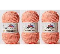 Himalaya Delphin Baby Garn, 3 Stück, 395 Meter, 3 x 100 g, super sperriges Babydeckengarn (80355)