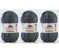 Himalaya Delphin Baby Garn, 3 Stück, 395 Meter, 3 x 100 g, super sperriges Babydeckengarn (80367)