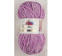 Himalaya Delphin Baby Garn 5 Stück 5x100 Gramm Baby Wolle 500 Gramm (17,63 oz) Wolle Super Bulky Baby Decke Garn 655 Yds (600m) Samtgarn, Himalaya Garn, Babygarn, Häkelgarn Samtgarn (80334)