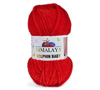 Himalaya Delphin Baby Garn 5 Stück 5x100 Gramm Baby Wolle 500 Gramm (17,63 oz) Wolle Super Bulky Baby Decke Garn 655 Yds (600m) Samtgarn, Himalaya Garn, Babygarn, Häkelgarn Samtgarn (80318)