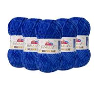 Himalaya Delphin Baby Garn 5 Stück 5x100 Gramm Baby Wolle 500 Gramm (17,63 oz) Wolle Super Bulky Baby Decke Garn 655 Yds (600m) Samtgarn, Himalaya Garn, Babygarn, Häkelgarn Samtgarn (80329)