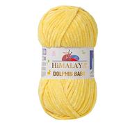 Himalaya Delphin Baby Garn 5 Stück 5x100 Gramm Baby Wolle 500 Gramm (17,63 oz) Wolle Super Bulky Baby Decke Garn 655 Yds (600m) Samtgarn, Himalaya Garn, Babygarn, Häkelgarn Samtgarn (80313)