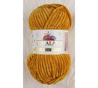 Himalaya Delphin Baby Garn 5 Stück 5x100 Gramm Baby Wolle 500 Gramm (17,63 oz) Wolle Super Bulky Baby Decke Garn 655 Yds (600m) Samtgarn, Himalaya Garn, Babygarn, Häkelgarn Samtgarn (80330)