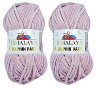 Himalaya Delphin Baby Strickgarn, 2 Knäuel, 2 Knäuel, 2 x 100 g, super sperrig, Babydecken-Garn (80349)