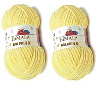 Himalaya Delphin Babygarn, 100 % Mikropolyester, 2 Stück, 264 Meter, 2 x 100 g, super sperrig: 6 Baby-Chenille-Garn (80302)