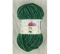 Himalaya Dolphin Baby 4 Knäuel Strickgarn 4x100 Gramm (15 oz) Babydecke Amigurumi Garn Super Bulky 524 Yds Samtgarn, Himalaya Garn, Babygarn, Häkelgarn Samtgarn (80360)