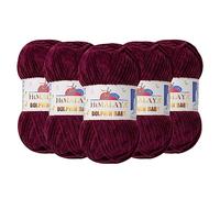 Himalaya Dolphin Baby Chenille-Garn, 100 % Polyester, jeder Strang 100 g, 120 m, 6: Super Bulky, Violett - 80339