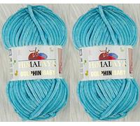 Himalaya Dolphin Baby Strickgarn, 2 Knäuel, 260 Meter, 2 x 100 g, super sperriges Babydeckengarn (80315)