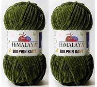 Himalaya Dolphin Baby Strickgarn, 2 Knäuel, 260 Meter, 2 x 100 g, super sperriges Babydeckengarn (80361)