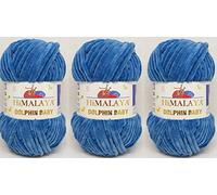 Himalaya Dolphin Baby Strickgarn, 3 Knäuel, 395 Meter, 3 x 100 g, super sperriges Babydeckengarn (80341)