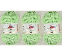 Himalaya 80350 Strickgarn, Delfin-Baby-Garn, 3 Knäuel, 3 x 100 g, super sperriges Babydeckengarn