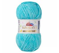 Himalaya Dolphin Baby Wolle Garn Baumwolle Strickwolle zum Stricken häkeln super Bulky Chenille Garn Wolle Strickgarn 100g 120m Polyester Elomnia (80335 Mint)