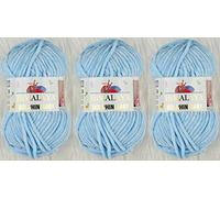 Himalaya Dolphin Baby Strickgarn, 3 Knäuel, 395 Meter, 3 x 100 g, super sperriges Babydeckengarn (80306)