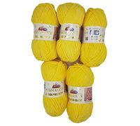 Himalaya Dolphin Strickgarn, 5 x 100 g, Babygarn, 500 g Garn Super Bulky, 600 m