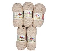 Himalaya Dolphin Strickgarn, 5 x 100 g, Babygarn, 500 g Garn Super Bulky, 600 m
