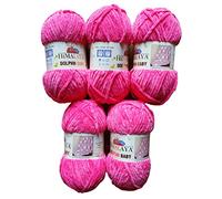 Himalaya Dolphin Strickgarn, 5 x 100 g, Babygarn, 500 g Garn Super Bulky, 600 m
