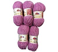 Himalaya Dolphin Strickgarn, 5 x 100 g, Babygarn, 500 g Garn Super Bulky, 600 m