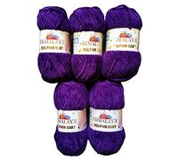 Himalaya Dolphin Strickgarn, 5 x 100 g, Babygarn, 500 g Garn Super Bulky, 600 m