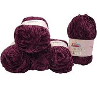 Himalaya Velvet 5 x 100 Gramm Micro-Polyester Strickwolle, Babywolle samtig 500 Gramm Wolle (Bay 90039)