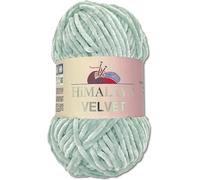 Himalaya Velvet Dolphin Wolle 100 g 40 Farben zur Auswahl Chenille Strickgarn Flauschgarn Glanz Accessoire Kleidung Decken (90025 Wolke)