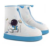 HIMKI Schuhüberzieher Kinder Wasserdicht Regenüberschuhe Wiederverwendbare Galoschen Rutschfest Regenschutz und Sanddichter Schutz Kinder Regenschuhe (Astronauten, 3XL-37/38)