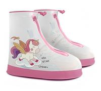 HIMKI Schuhüberzieher Kinder Wasserdicht Regenüberschuhe Wiederverwendbare Galoschen Rutschfest Regenschutz und Sanddichter Schutz Kinder Regenschuhe (Einhorn, 2XL-35/36)