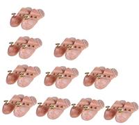 HIMRY 10 Paar | Naturholz Schuheleisten Schuhspanner Schuhdehner, Schuhspanner aus Holz, mit Griffknopf, geteilte und einstellbare Vorderblatt, Gr. 43 / Gr. 44, Gr. 43, Gr. 44, KXB6000-43-10P