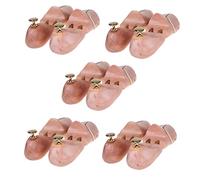 HIMRY 5 Paar | Naturholz Schuheleisten Schuhspanner Schuhdehner, Schuhspanner aus Holz, mit Griffknopf, geteilte und einstellbare Vorderblatt, Gr. 41 / Gr. 42, Gr. 41, Gr. 42, KXB6000-41-5P