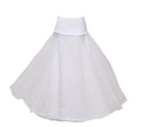 HIMRY Reifrock Petticoat Elastisch 1 Ring mit Spitze, One-Size für Gr. 32 bis Gr. 42, Unterrock Crinoline Vintage Retro für Wedding Kleid Ballkleid Housekleid Abendkleid Brautkleid, Weiß, KXB0019