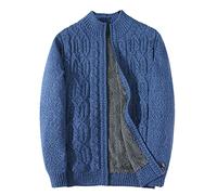 Hinewsa Übergröße, Pullover, Herren, dick, warm, Wolle, Kaschmir, Winterjacke, Rollkragen, männlich, Outwear, A265-1 Jeansblau, XXXXL