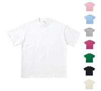 HINGTAT Unisex T Shirt 280GSM Schwergewicht Baumwolle Vintage Oversized Bluse Rundhalsausschnitt Überhängende Schultern Glatt Casual Streetwear T-Shirt Relaxed Fit Frühling Sommer Täglich Basic Wear