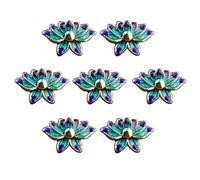HINTRMENT Blaue Lotus Selbstgemacht Anhänger aus Legierung, 10 Stück | Feine Verarbeitung, Ethnischer Stil, Zartes Design, Geeignet für Halskette und Armband
