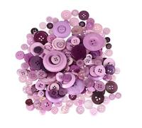 HINTRMENT Kinderknöpfe Kunstharz Lila Satz Bunte Selbstgemacht Knöpfe zum Nähen Praktische Ersatzknöpfe für Basteln Kleidung