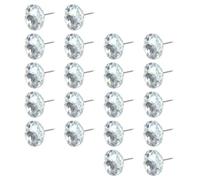 HINTRMENT Kristall Polsternägel Dekorative Silberne Kristallknöpfe 100 Stück für Sofa und Möbel aus Kristall Eisen für Selbstgemacht Polster Kopfteil und Wohnraumdekoration