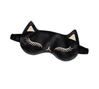 HINTRMENT Seidene Schlafmaske mit Katzenmotiv und Verstellbarem Gummiband Leichte Augenmaske für Zuhause und Reise Verbesserte Schlafqualität für Frauen