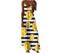 HINTSAN Dresses for Women Geschenke für Frauen High Waist Midi-Hemdkleid Strandkleider 3/4 Ärmel Party Cocktailkleid Club Glitzer Vintage MidiKleid Bleistift Sexy Kleid Spaghettiträger Sommerkleid